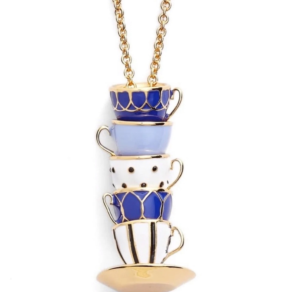 $128 Kate Spade tea time teacup pendant - Picture 1 of 10
